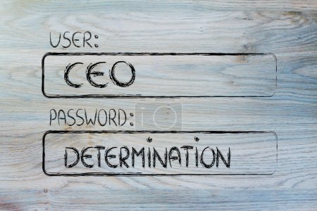 Photo for User CEO, password Determination, business concept background - Royalty Free Image