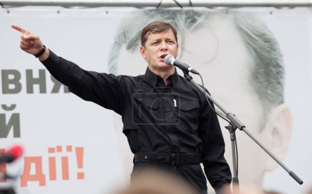 Photo for Oleh Liashko speaks at election meeting in Kyiv - Royalty Free Image