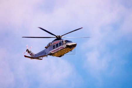 Photo for View of the helicopter, flight and transportation concept - Royalty Free Image
