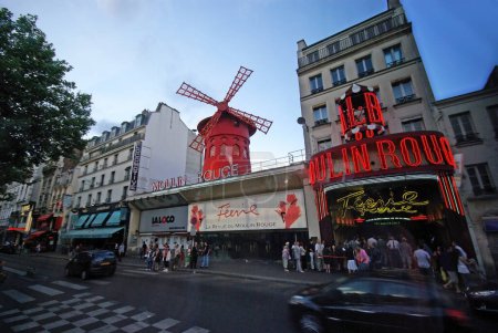 Photo for The exterior of Parisian Moulin Rouge in Paris, France - Royalty Free Image