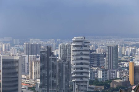 Photo for Bird's eye view of Singapore urban scene - Royalty Free Image