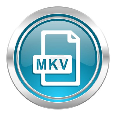 Téléchargez les photos : Mkv fichier icône web illustration simple - en image libre de droit