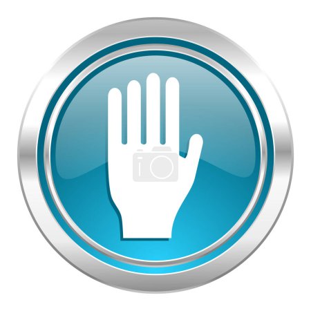 Photo for Stop icon, hand sign web simple illustration - Royalty Free Image