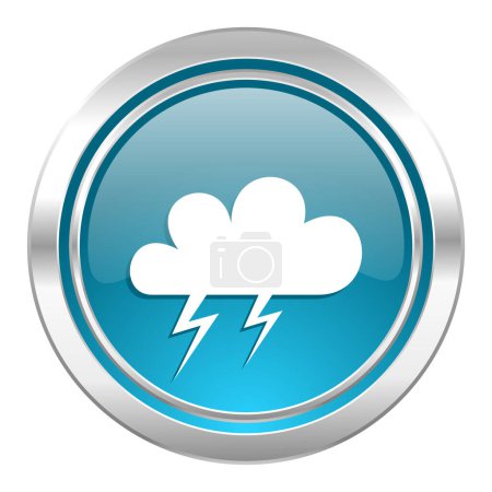 Photo for Storm icon, weather forecast sign web simple illustration - Royalty Free Image