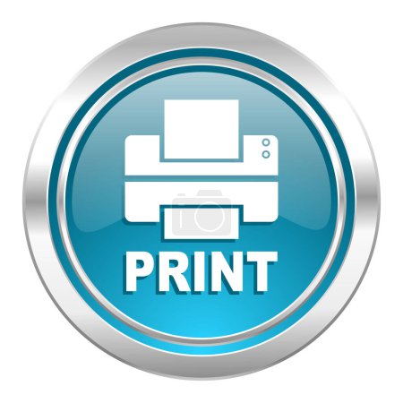 Téléchargez les photos : Icône de l'imprimante, impression signe web illustration simple - en image libre de droit