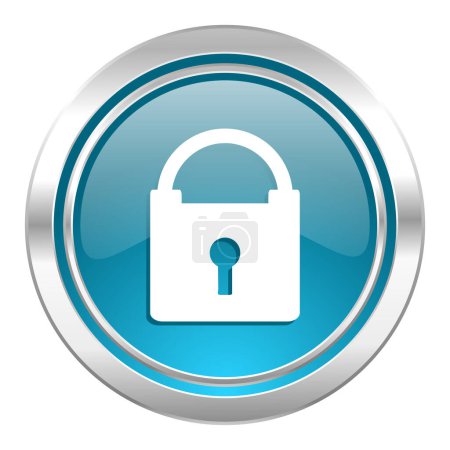 Photo for Padlock icon, secure sign web simple illustration - Royalty Free Image