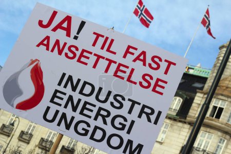 Téléchargez les photos : Manifestation industrielle à Oslo - en image libre de droit