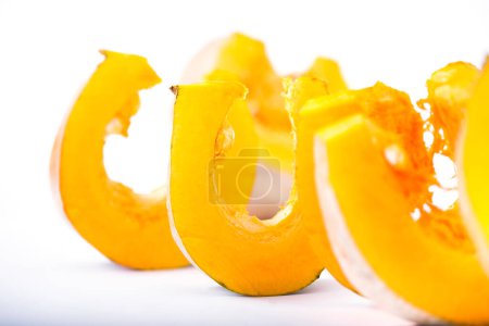 Photo for Pumpkin slices isolated, close-up view - Royalty Free Image