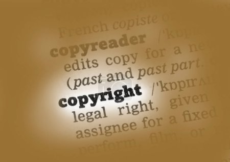 Foto de Copyright Dictionary Definición vista de primer plano - Imagen libre de derechos