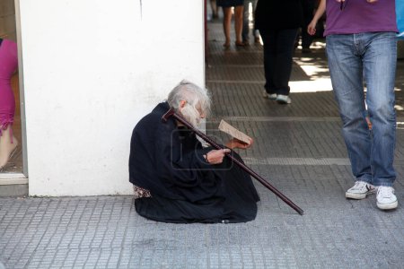 Photo for Beggar on city street - Royalty Free Image