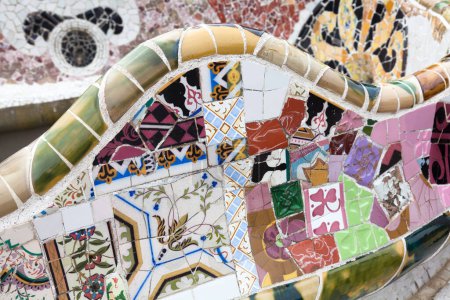 Photo for Beautiful view of of Park Guell exterior elements - Royalty Free Image