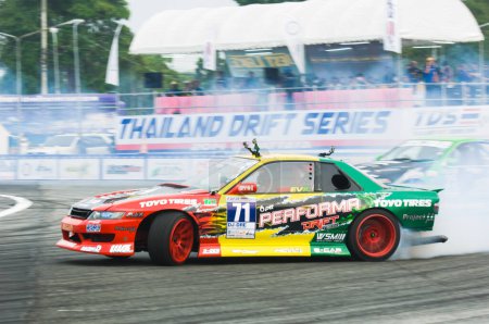 Foto de Tailandia Drift Series 2014 en Pattaya - Imagen libre de derechos