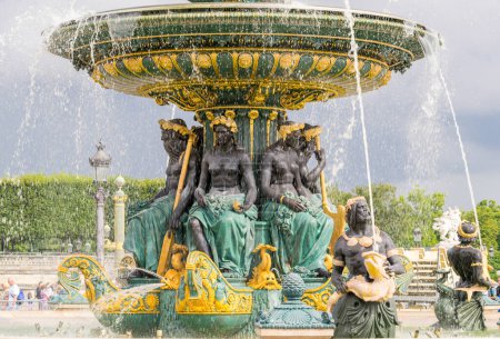 Photo for Fountain in Place de la Concorde - Paris, France - Royalty Free Image