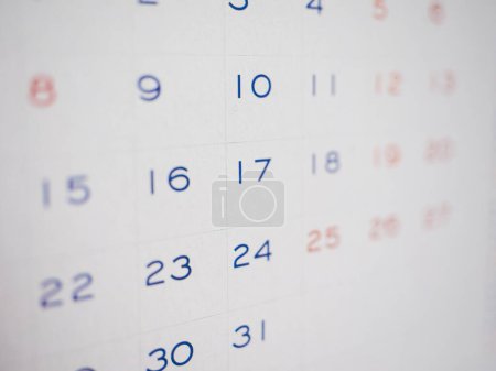 Photo for Close-up shot of paper wall calendar for background - Royalty Free Image
