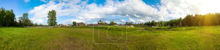 Photo for Panoramic view of old castle on a hill - Royalty Free Image