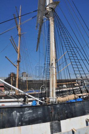 Photo for "The Wavertree at South Street Seaport in New York City" - Royalty Free Image