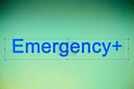 Photo for Emergency Word on the green background - Royalty Free Image