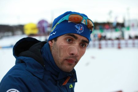 Photo for Martin Fourcade man portrait on background, close up - Royalty Free Image