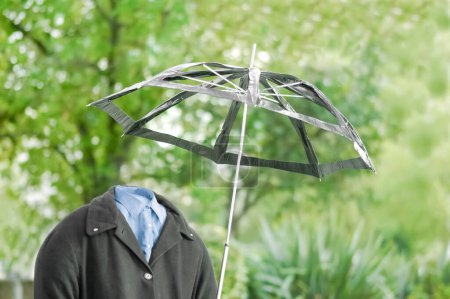 Foto de Hombre invisible con paraguas - Imagen libre de derechos