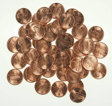 Foto de "Dólar monedas 1 centavo centavo centavo de trigo
" - Imagen libre de derechos