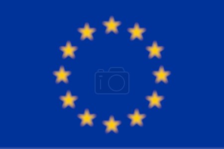 Foto de Bandera europea vista borrosa - Imagen libre de derechos