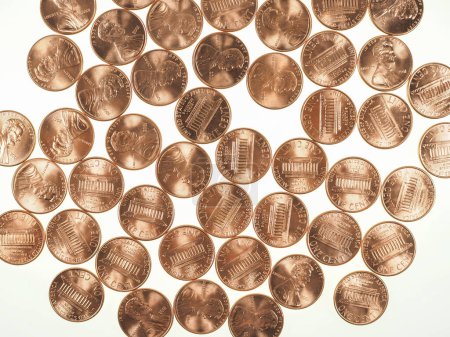 Foto de Dólar monedas 1 centavo centavo centavo de trigo - Imagen libre de derechos