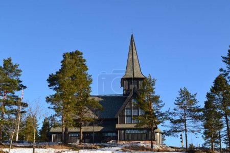 Photo for Holmenkollen Chapel during winter time - Royalty Free Image