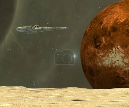 Photo for Alien planet - 3d rendered illustration - Royalty Free Image