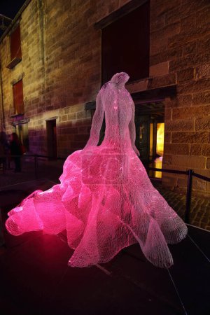 Téléchargez les photos : Les Robes fibre optique The Rocks à Vivid Sydney - en image libre de droit