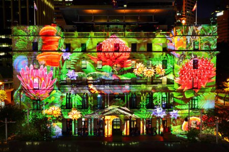 Photo for Customs House during Vivid Sydney event - Royalty Free Image