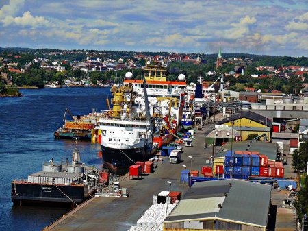 Foto de Puerto de Borg en Fredrikstad, Noruega - Imagen libre de derechos