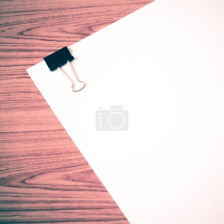 Photo for White paper on wood - Royalty Free Image