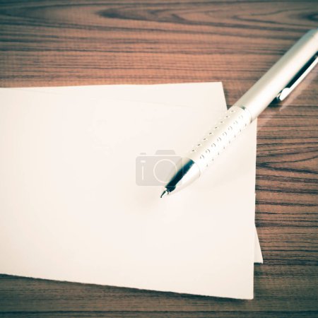 Photo for Pen with white papers - Royalty Free Image