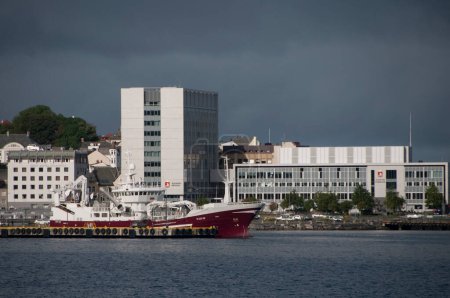 Téléchargez les photos : Hôtel de ville lesund sur la côte de la mer - en image libre de droit