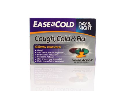 Téléchargez les photos : Facilité un jour et une nuit froids Toux Gélules de rhume et de grippe - en image libre de droit