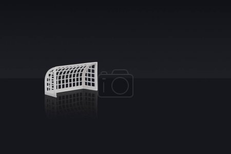 Foto de Blanco mesa de plástico gol de fútbol - Imagen libre de derechos