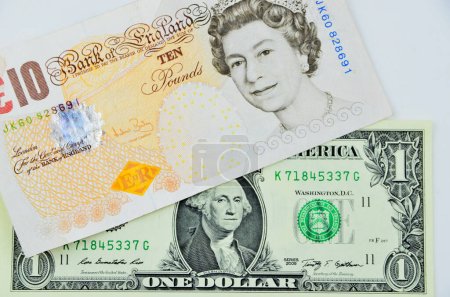 Photo for British pounds and us dollars banknotes - Royalty Free Image