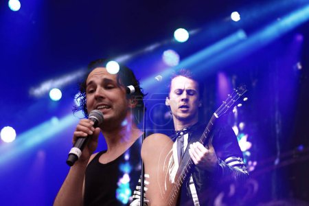 Photo for Ylvis band. concert show. Norwegian comedy duo. professional artists on stage - Royalty Free Image