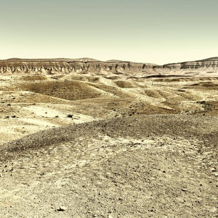 Photo for Desert landscape in the negev desert - Royalty Free Image