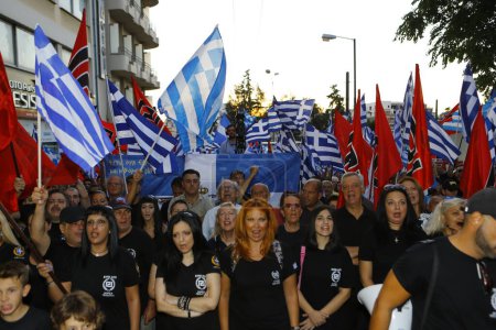 Téléchargez les photos : GRÈCE - GOLDEN DAWN - Rassemblement électoral - en image libre de droit