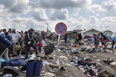 Foto de Crisis de refugiados sirios en Europa - Imagen libre de derechos