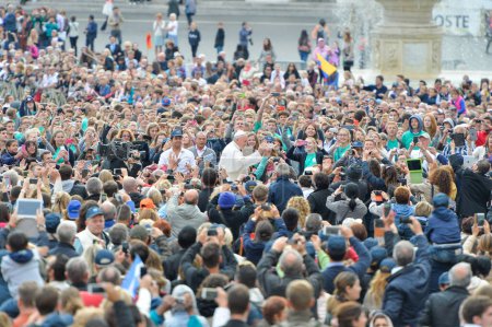 Photo for VATICAN. POPE AND AUDIENCE IN CITY - Royalty Free Image