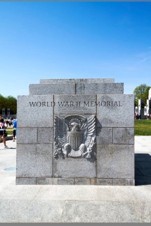 Foto de Memorial de la placa de piedra de la Segunda Guerra Mundial - Imagen libre de derechos