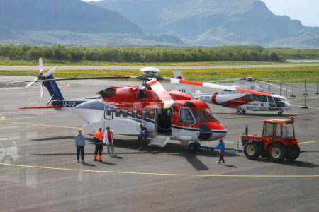 Photo for Bronnoysund flyplass. Daytime shot. Aviation concept - Royalty Free Image