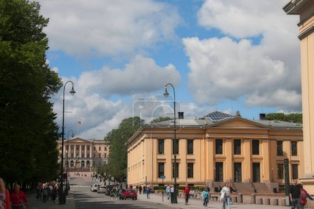 Téléchargez les photos : Vue sur le palais d'Oslo - en image libre de droit
