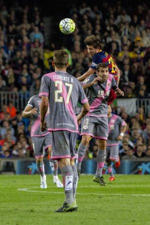 Téléchargez les photos : Match de football Espagne - Barcelone vs Rayo Vallecano - en image libre de droit