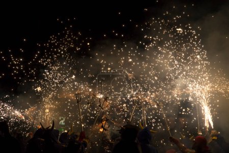 Foto de Fuegos artificiales en el cielo nocturno - Imagen libre de derechos