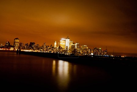 Photo for New York skyline view from the river Hutson - Royalty Free Image
