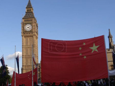 Photo for People in London during Xi Jinping London visit - Royalty Free Image