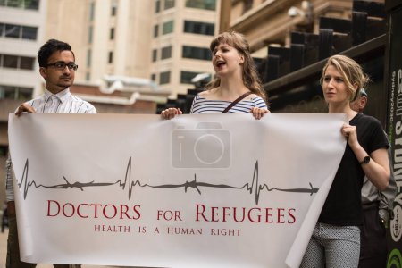 Foto de Sydney, Trae de vuelta a Abyan, Protesta de refugiados - Imagen libre de derechos